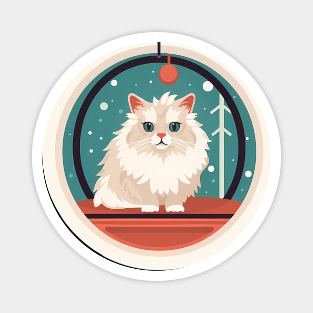 Siberian Cat Xmas Ornament, Love Cats Magnet by logiamerch
